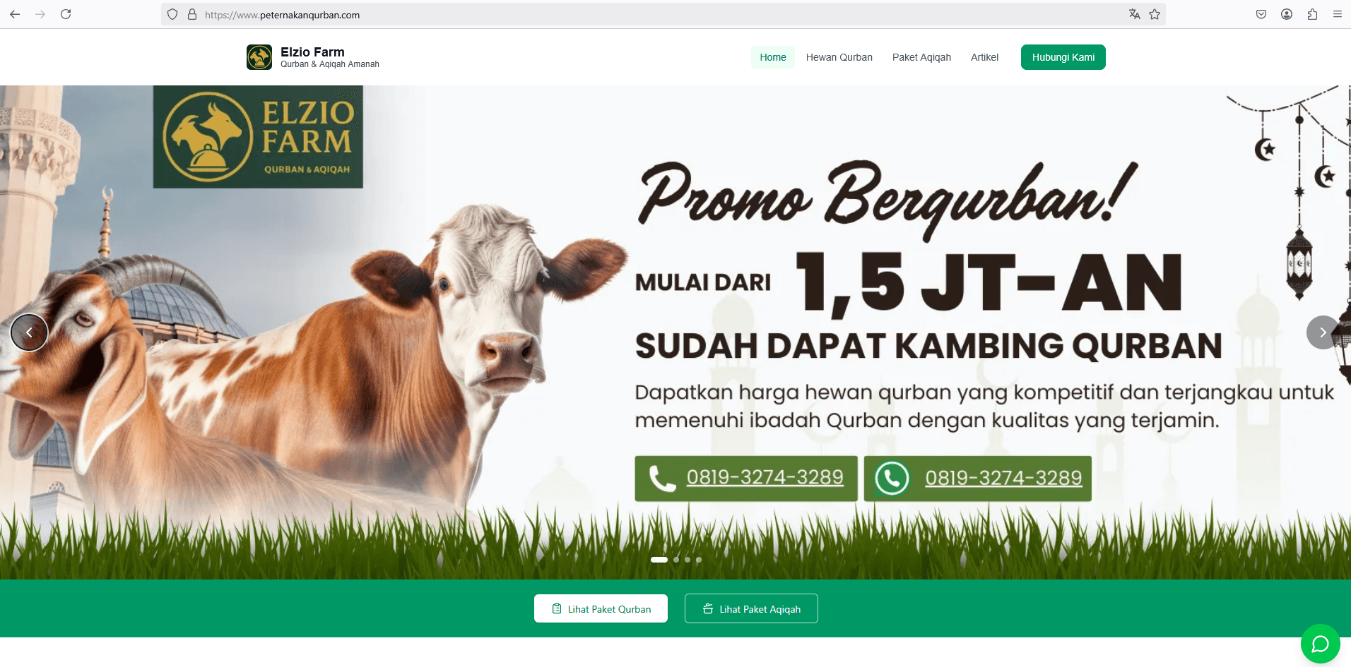 Elzio Farm / Kiki Farm - Landing Page