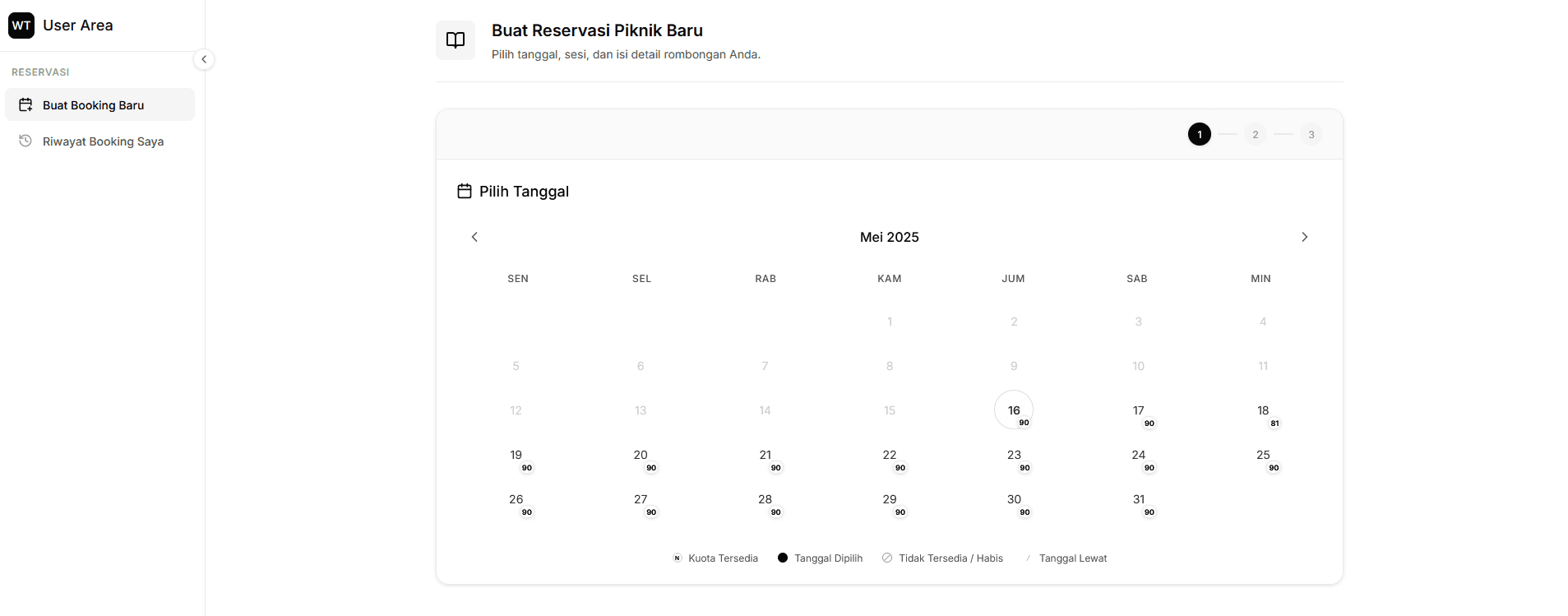 Wilhamtour Reservasi - Sistem Booking Kalender